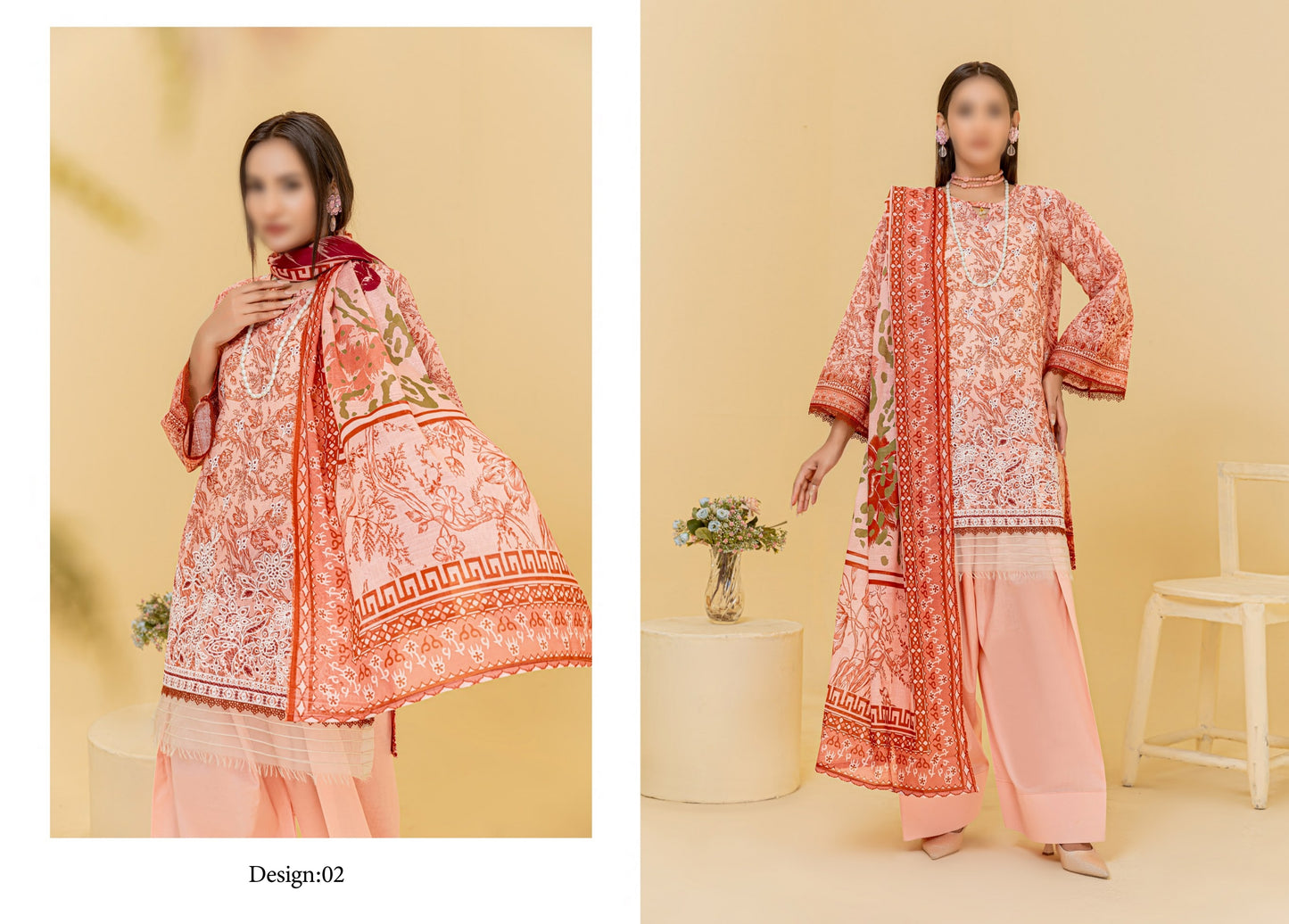 Digital Print Slub Lawn