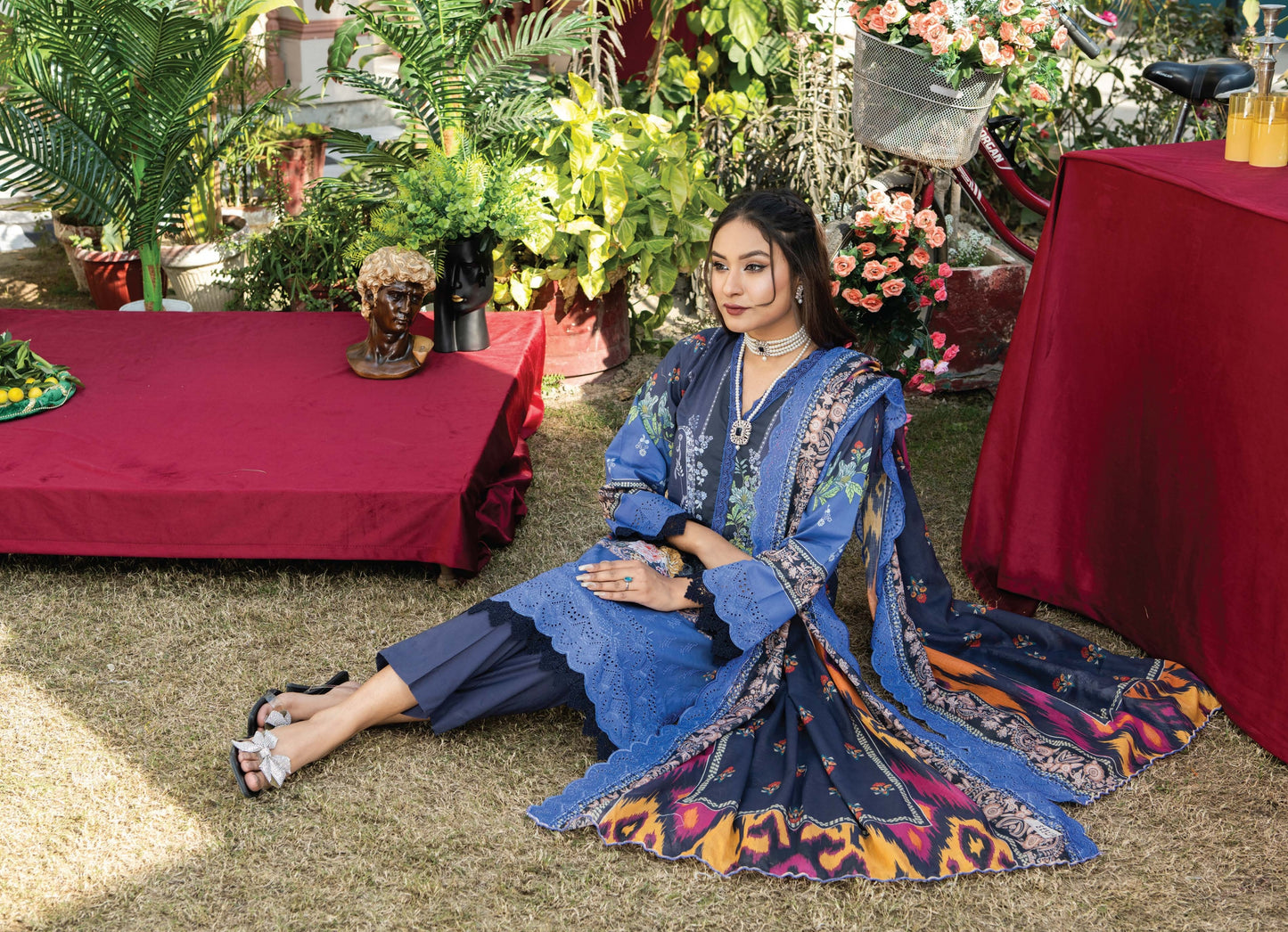 Digital print Embroidered