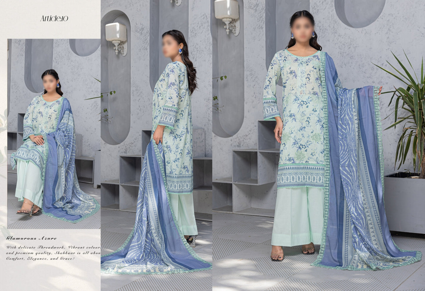 Digital Printed Slub Lawn