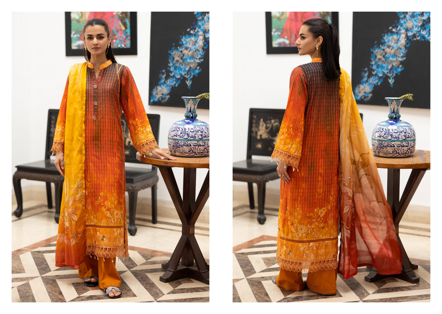 Digital Printed Bana Dora Lawn