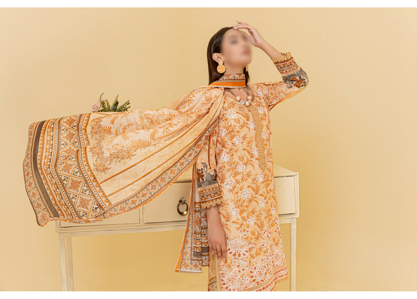 Digital Print Slub Lawn