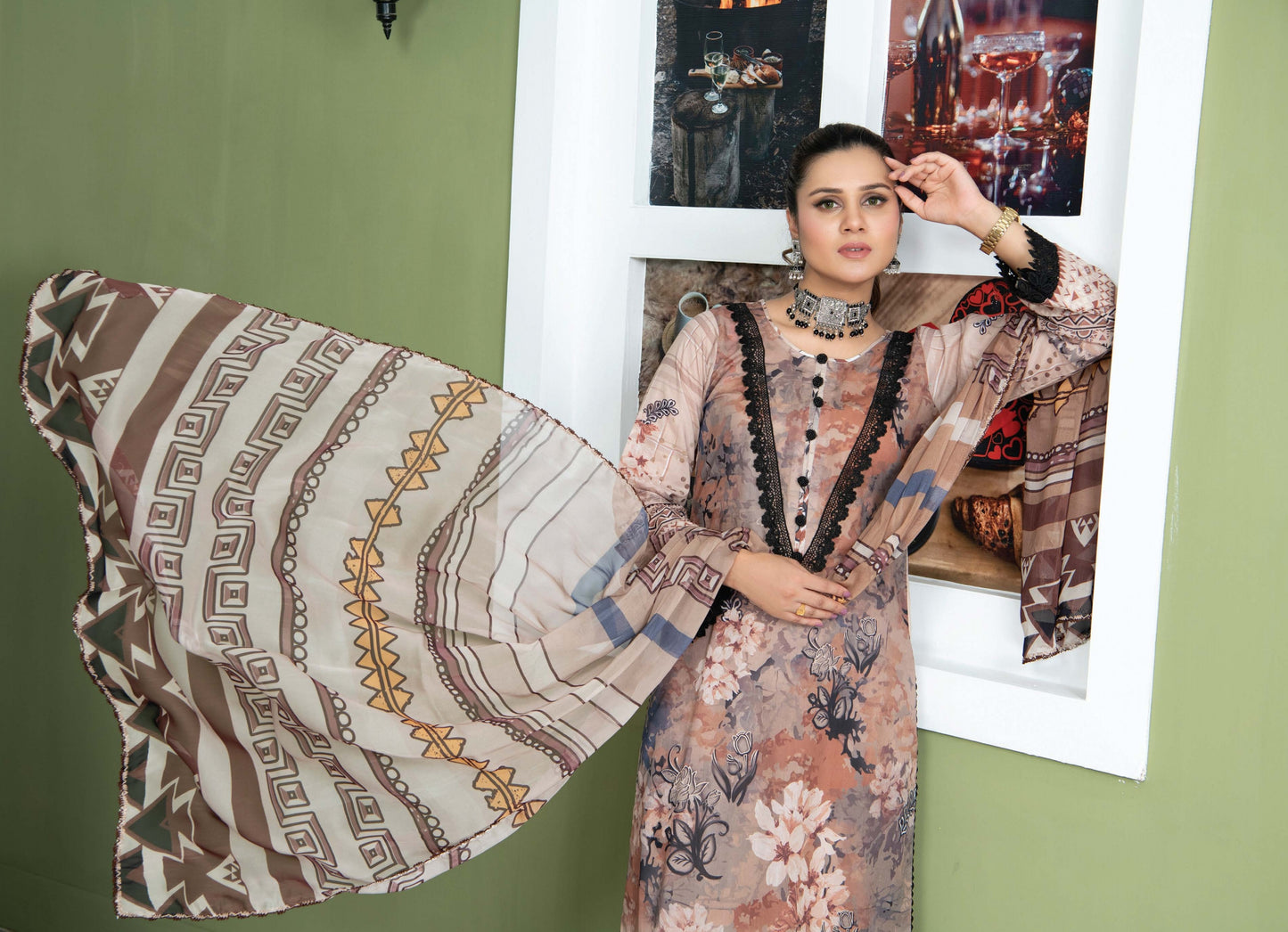 Digital Print Lawn Shirt