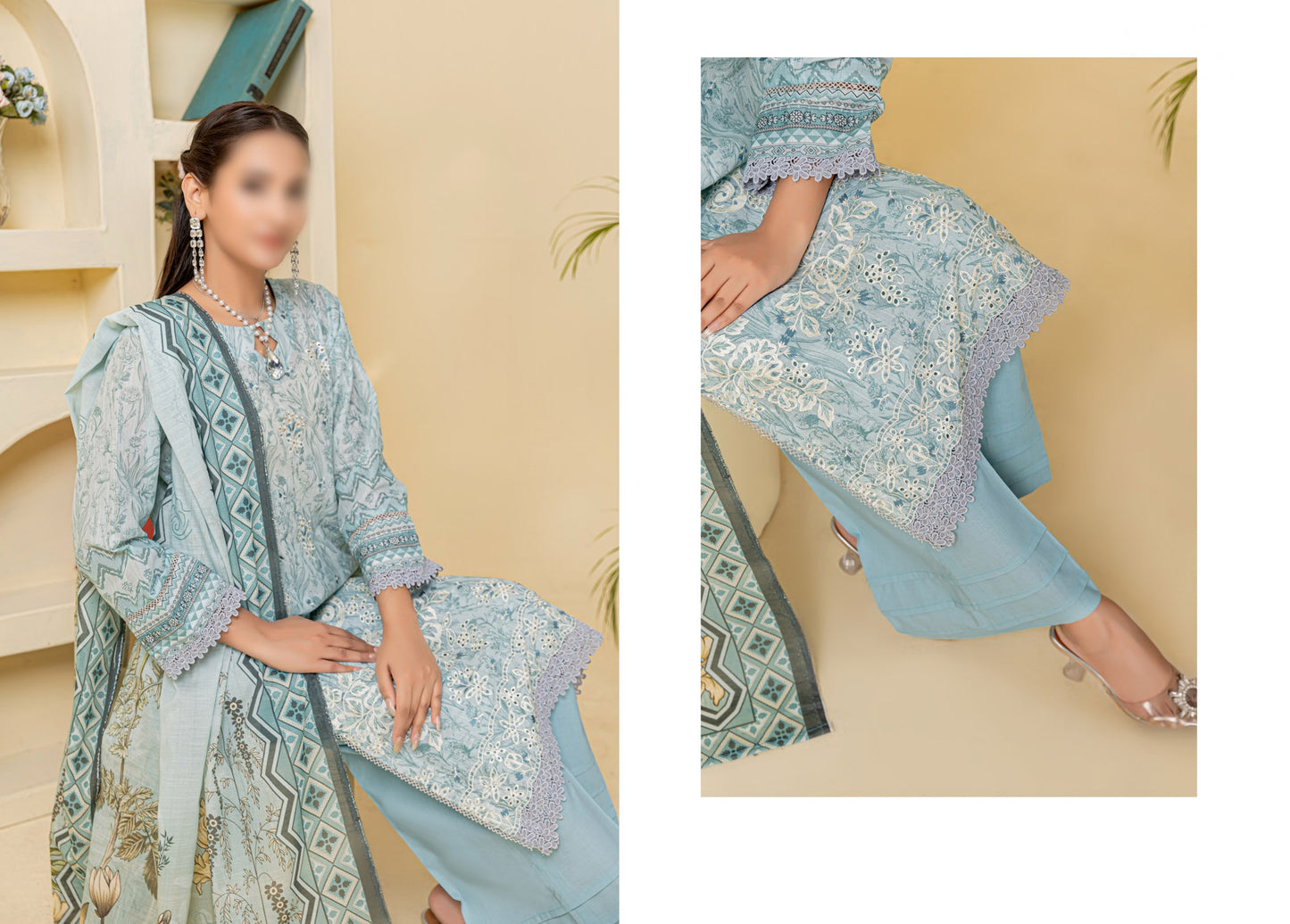 Digital Print Slub Lawn