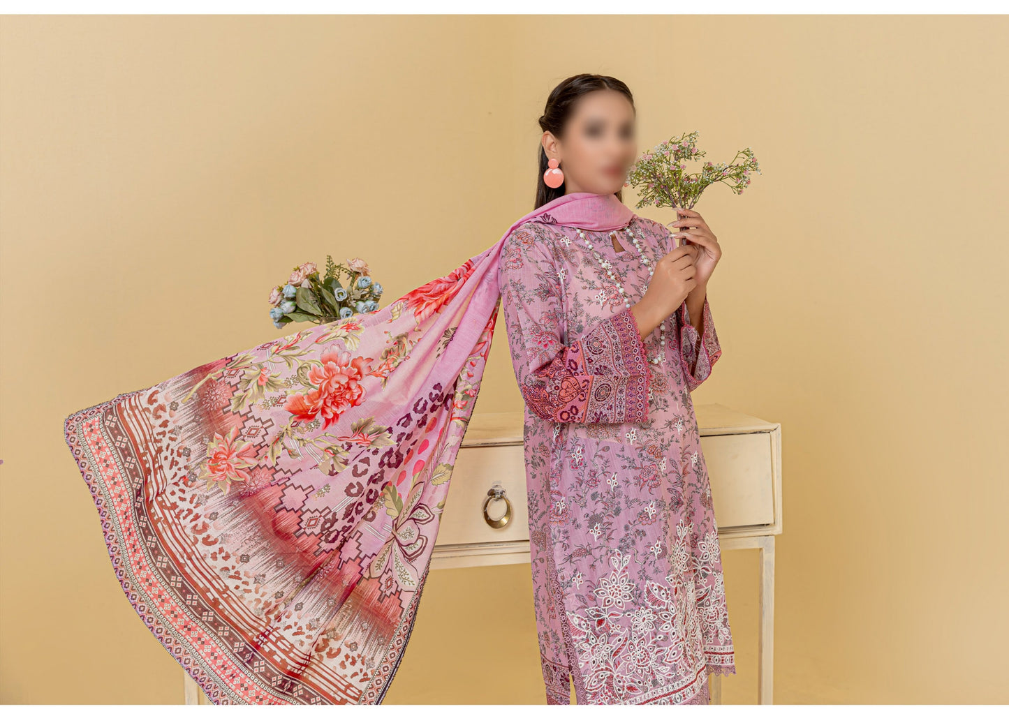 Digital Print Slub Lawn