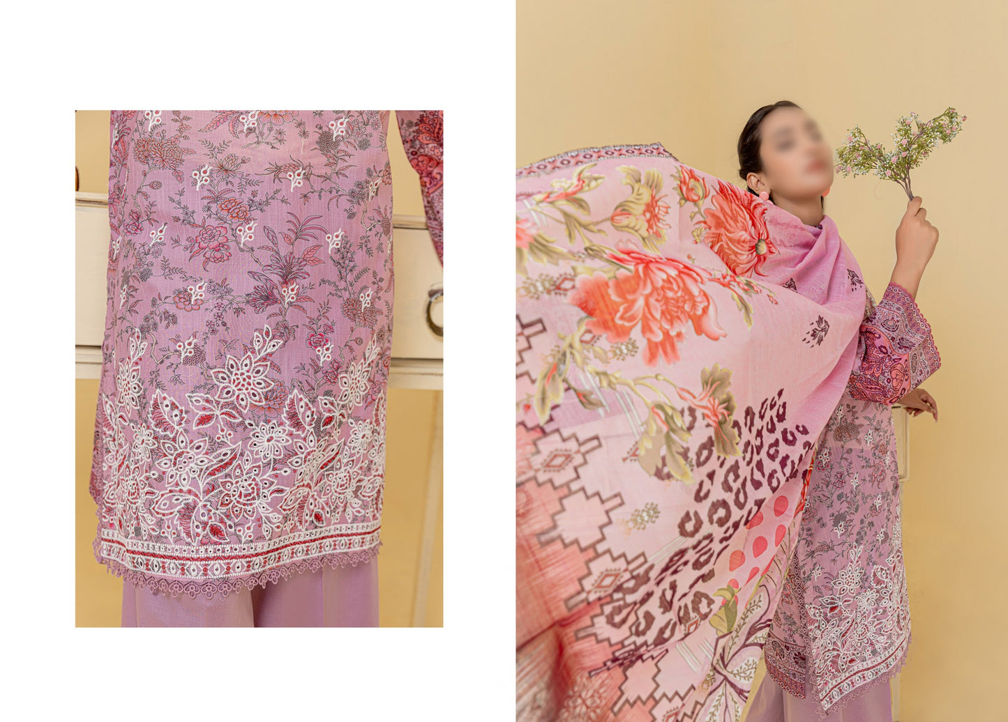 Digital Print Slub Lawn