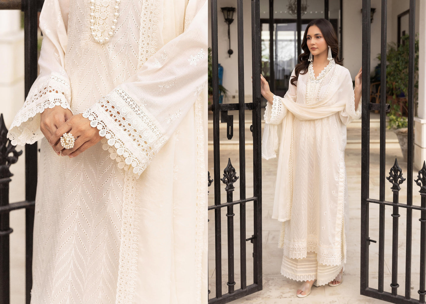 Embroidered Lawn Crinkle Dupatta