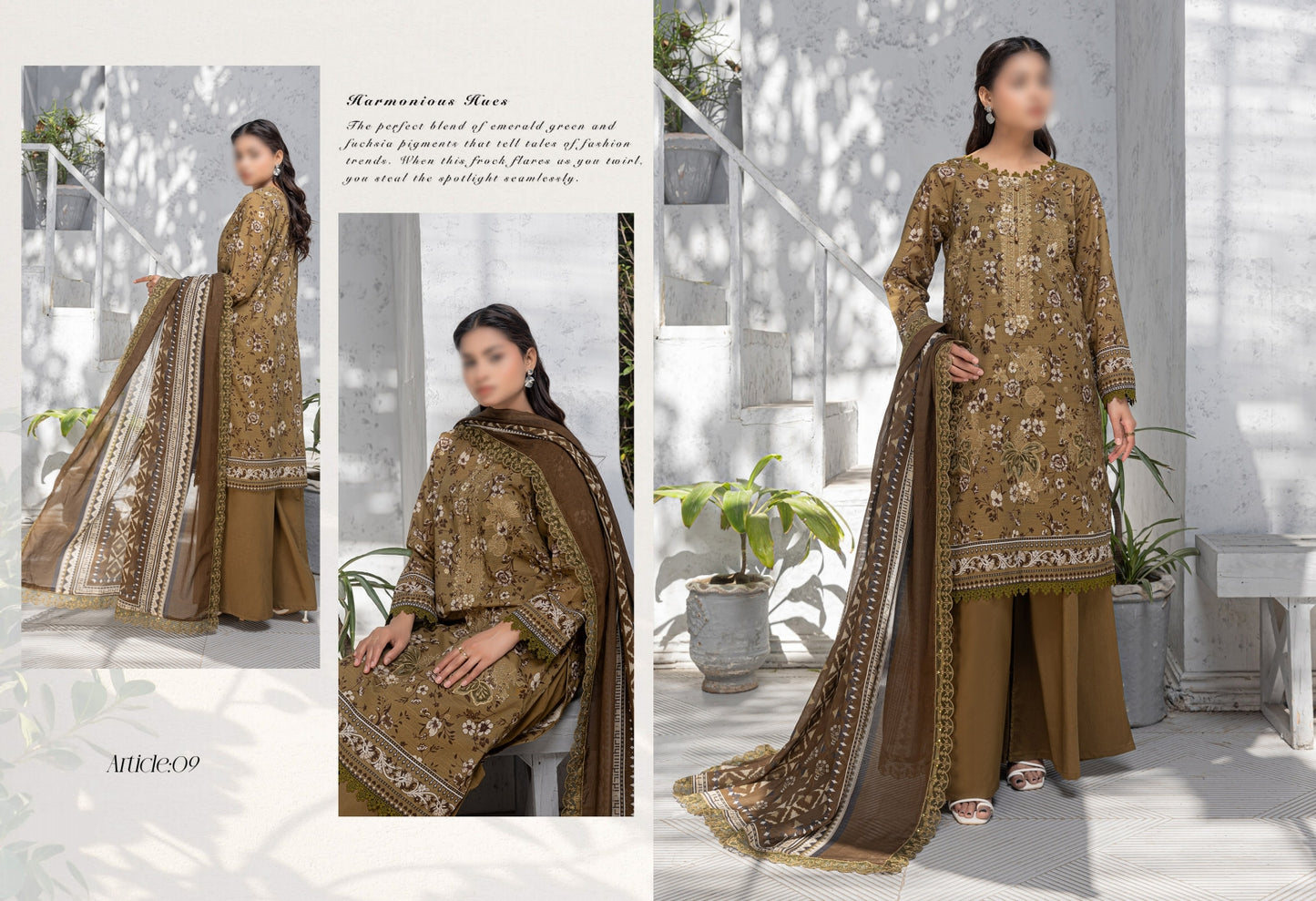 Digital Printed Slub Lawn