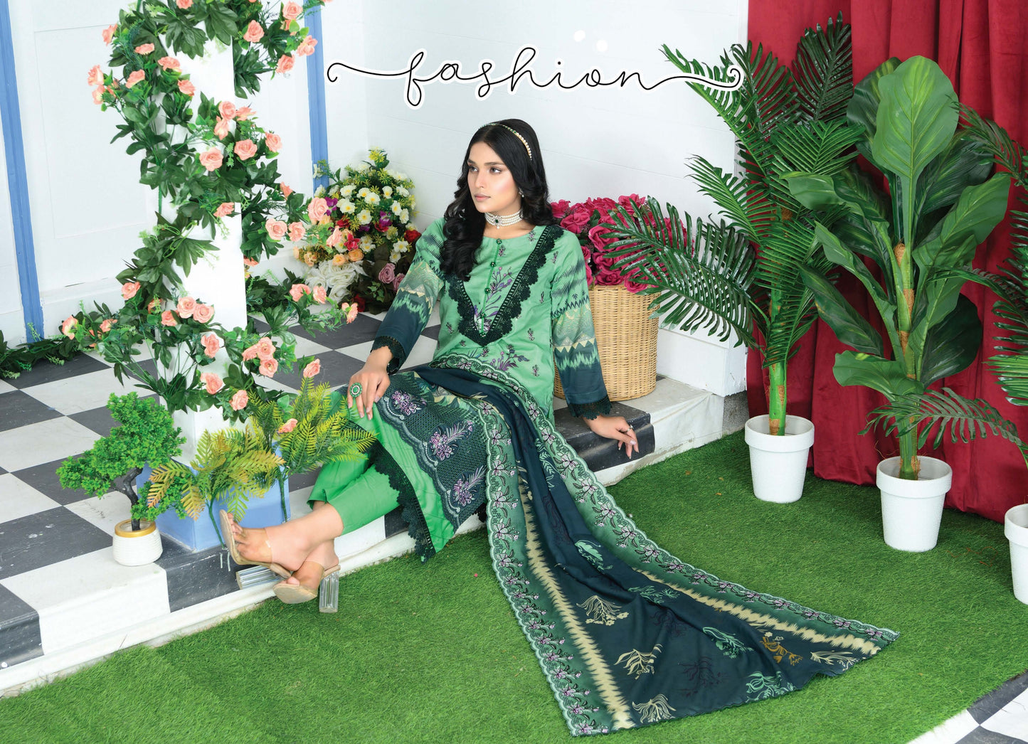 Digital Lawn
Daman Embroidered