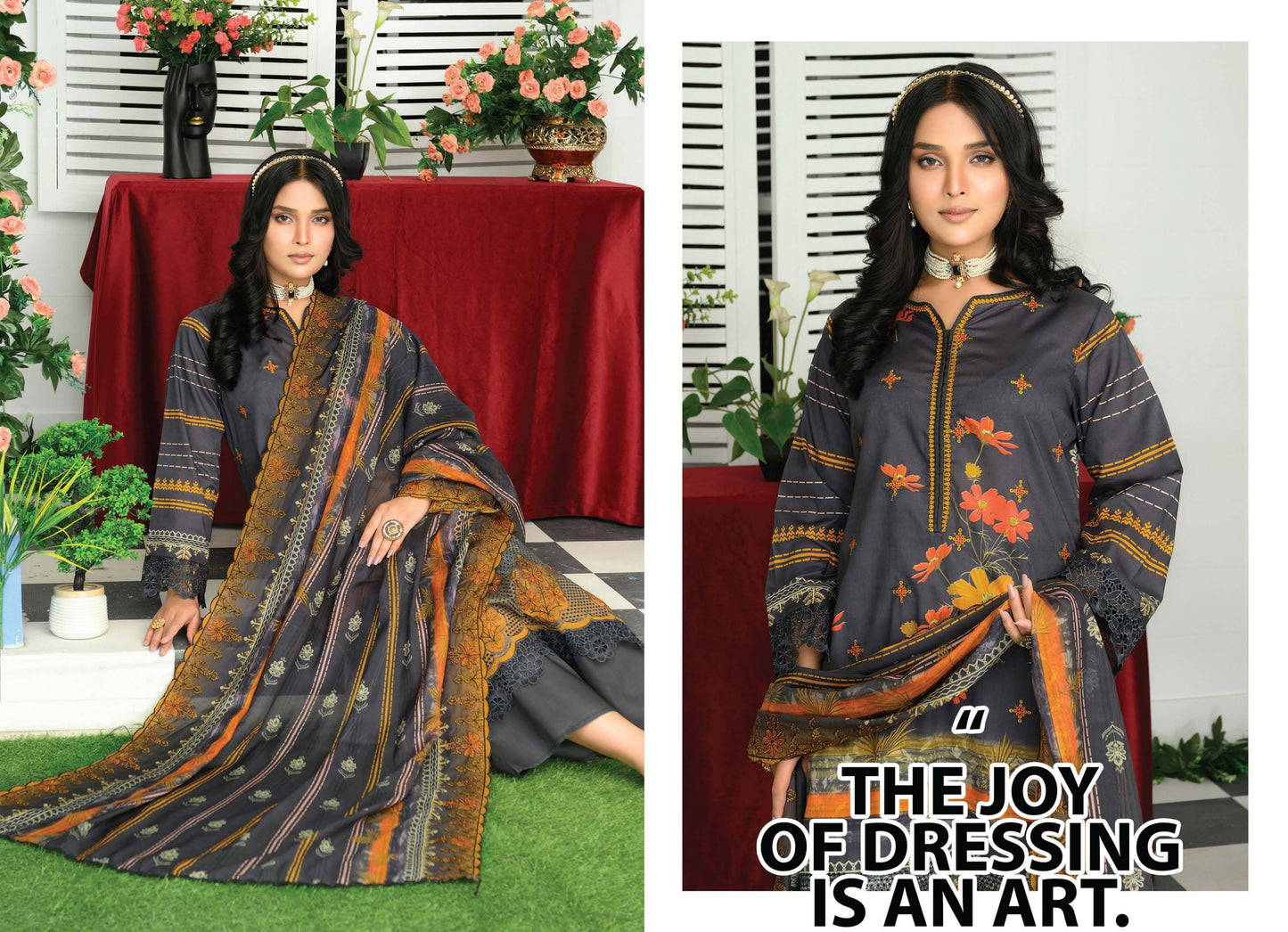 Digital Lawn
Daman Embroidered