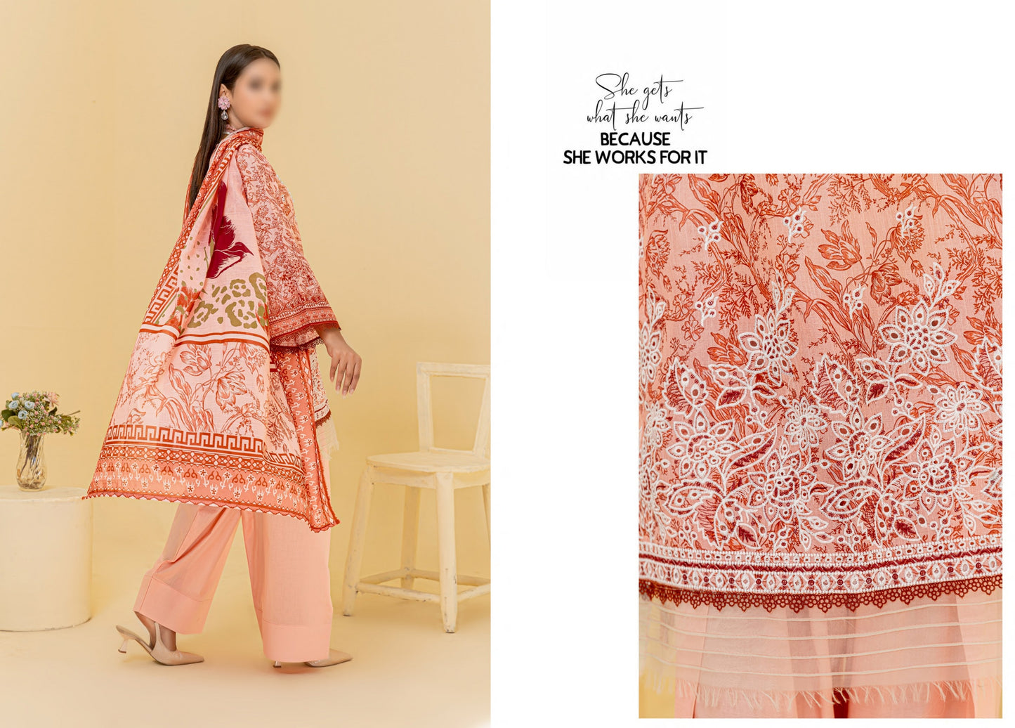 Digital Print Slub Lawn