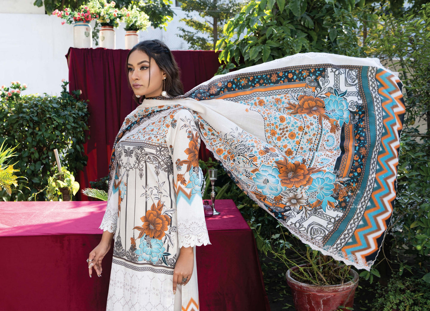 Digital print Embroidered