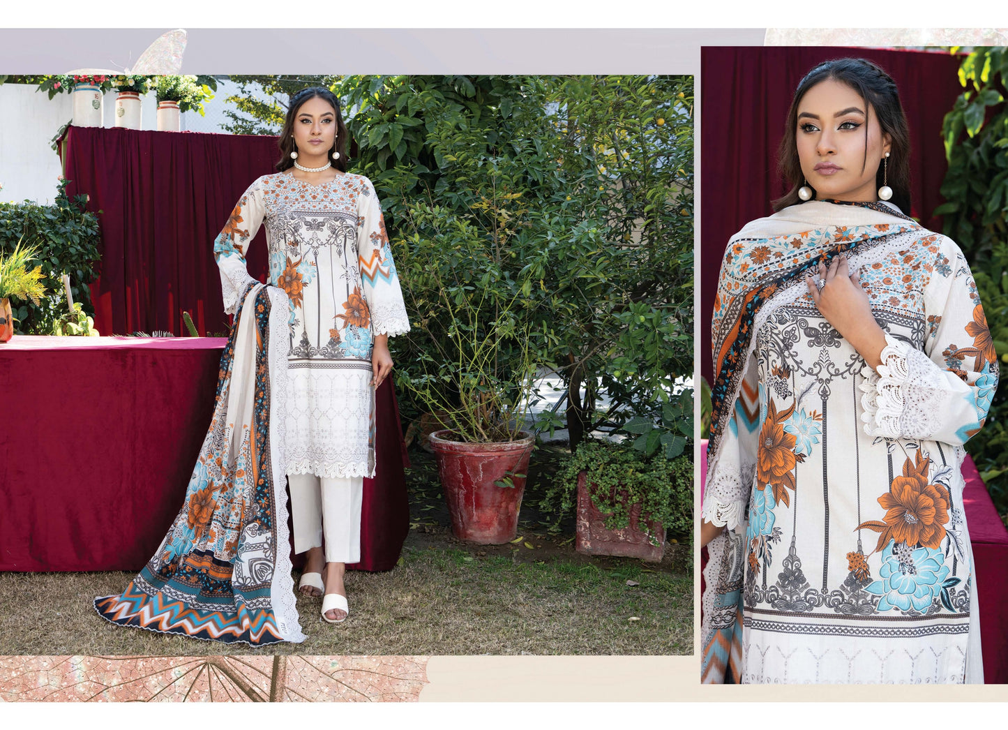 Digital print Embroidered