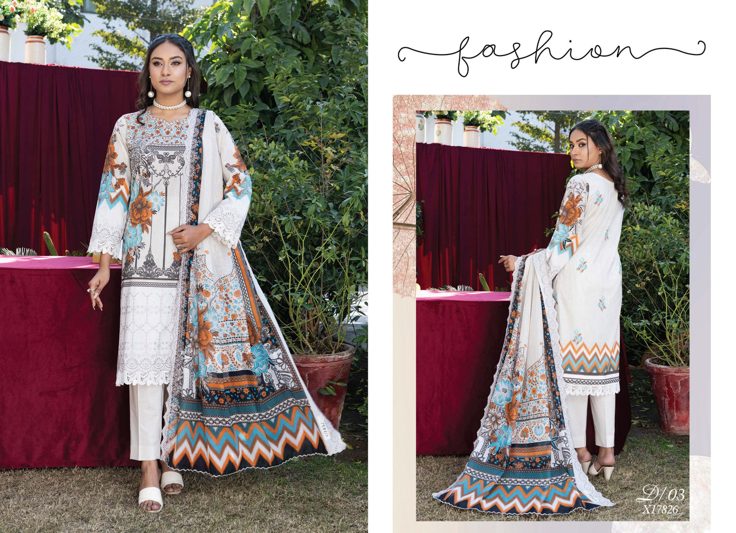 Digital print Embroidered