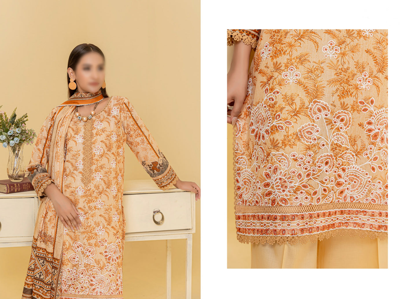 Digital Print Slub Lawn