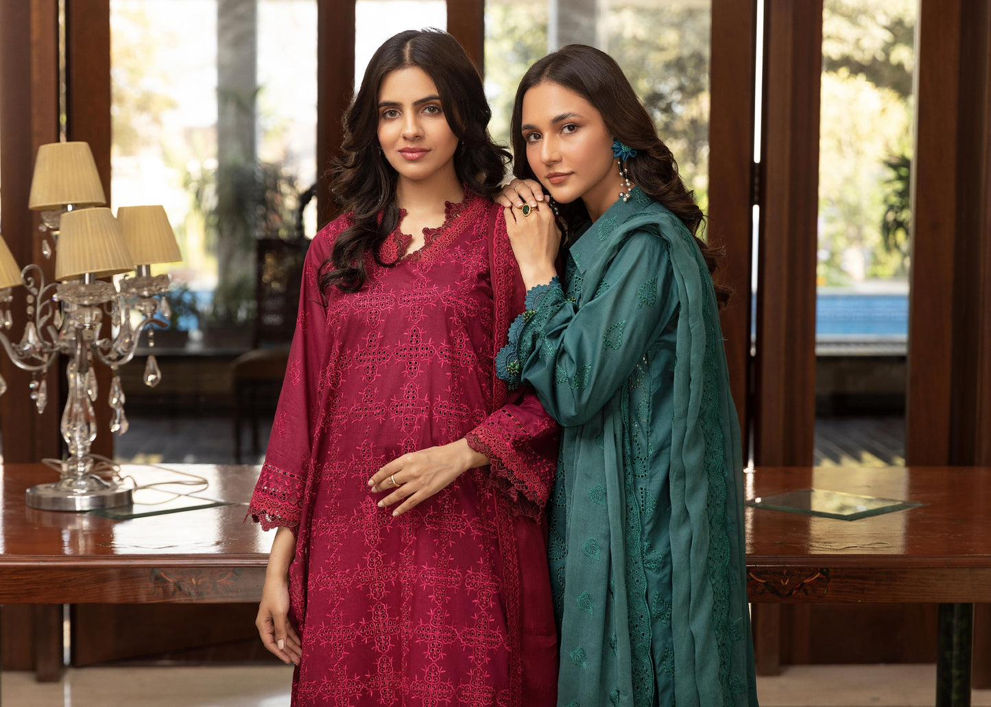 Embroidered Lawn Crinkle Dupatta