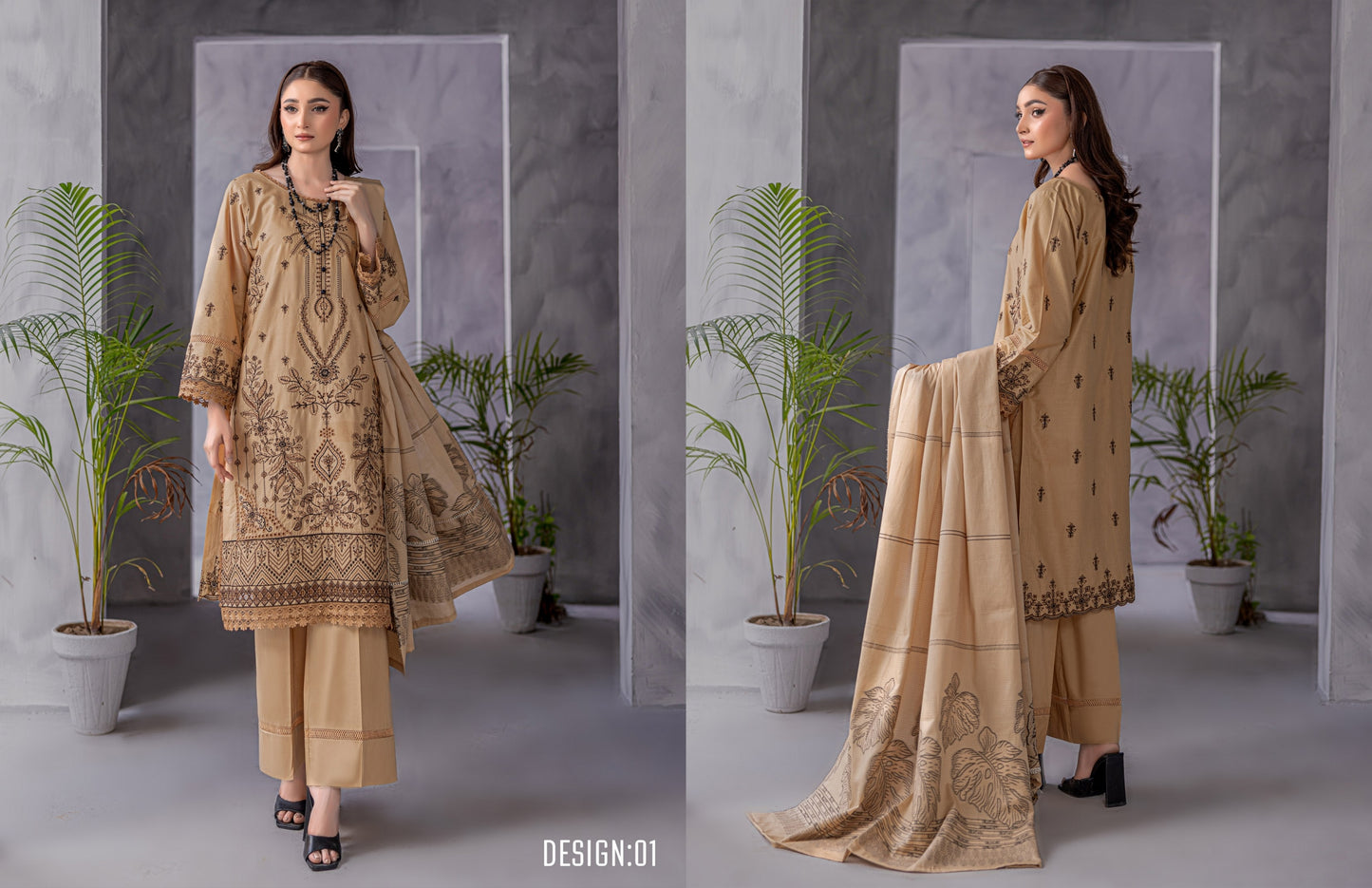 Fully Embroidered Lawn Shirt