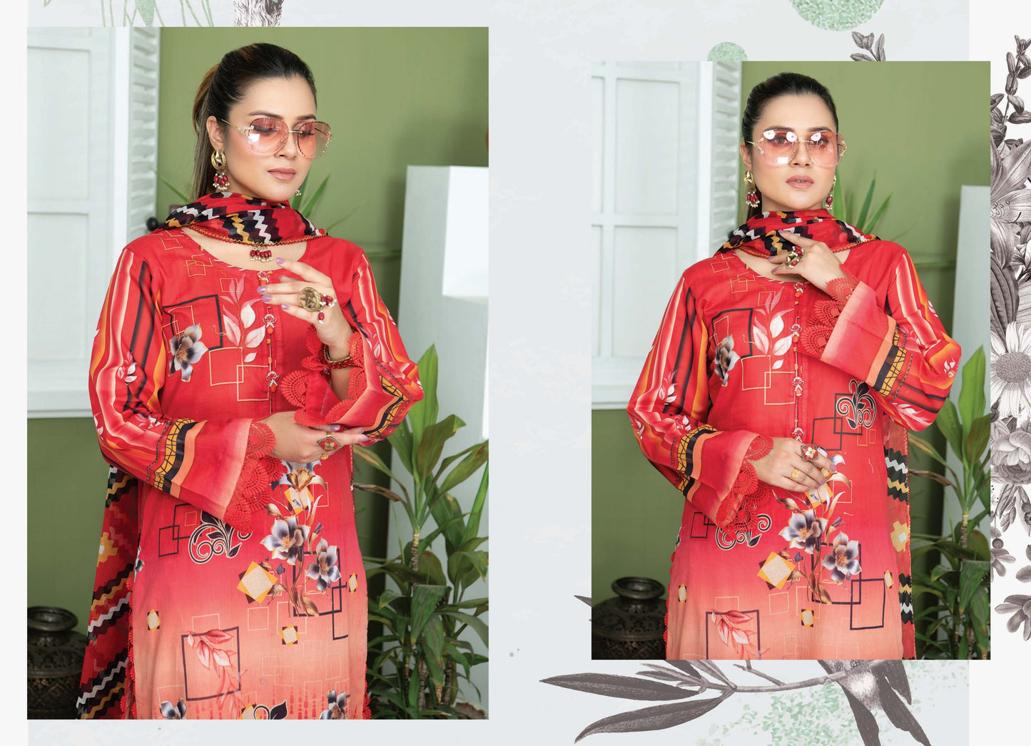 Digital Print Lawn Shirt
