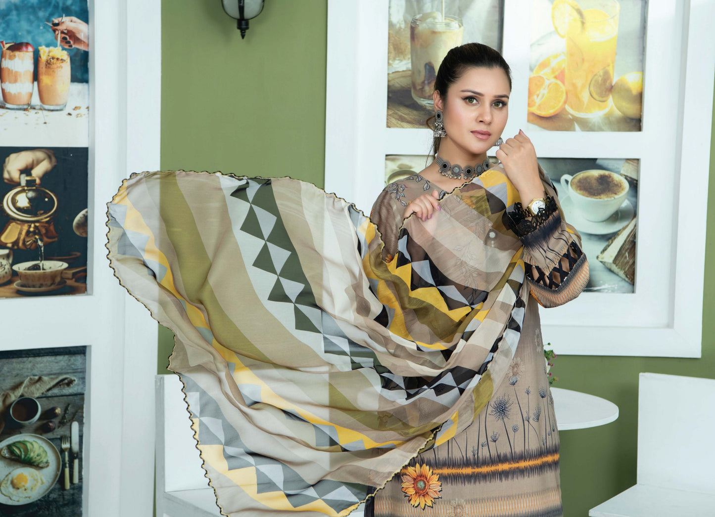 Digital Print Lawn Shirt