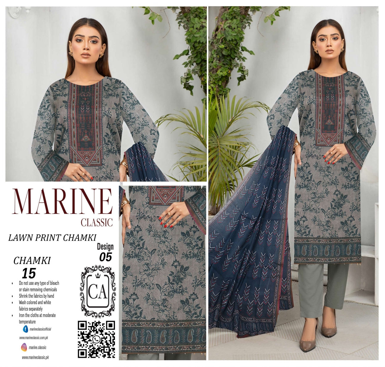 Digital Print Chamki Lawn