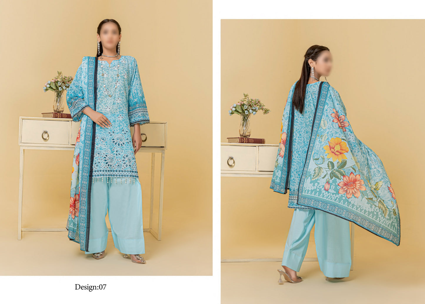 Digital Print Slub Lawn