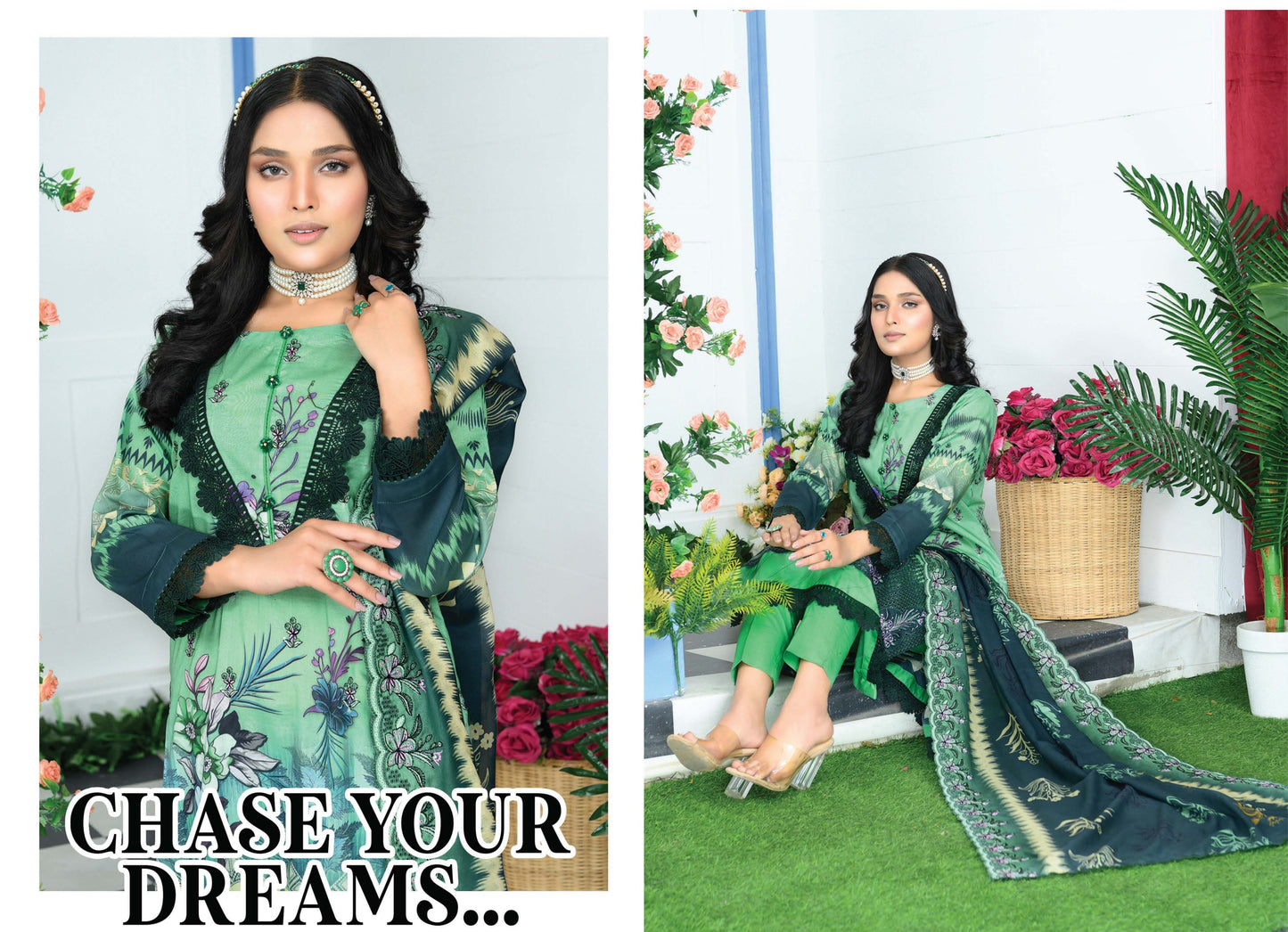 Digital Lawn
Daman Embroidered