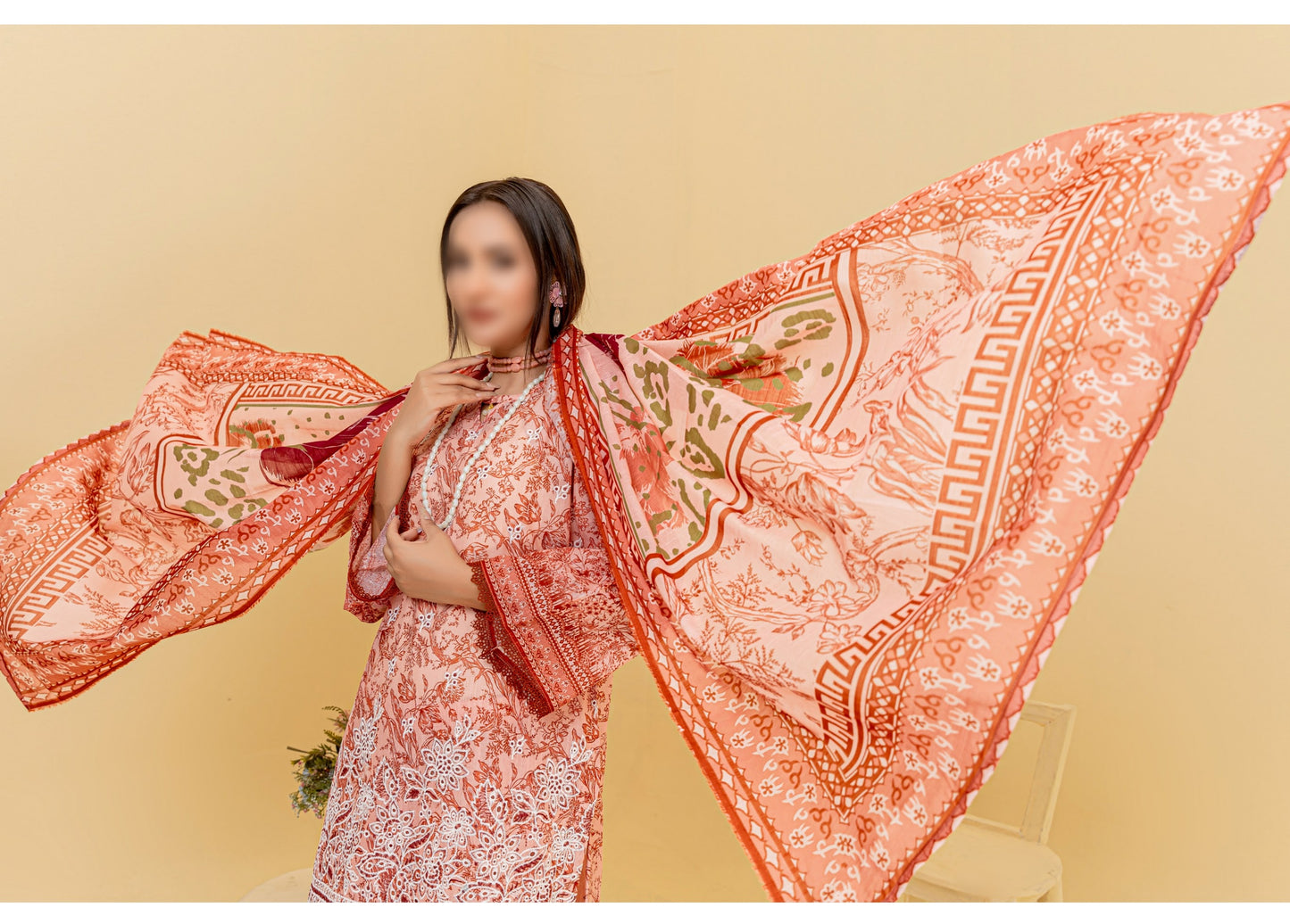 Digital Print Slub Lawn