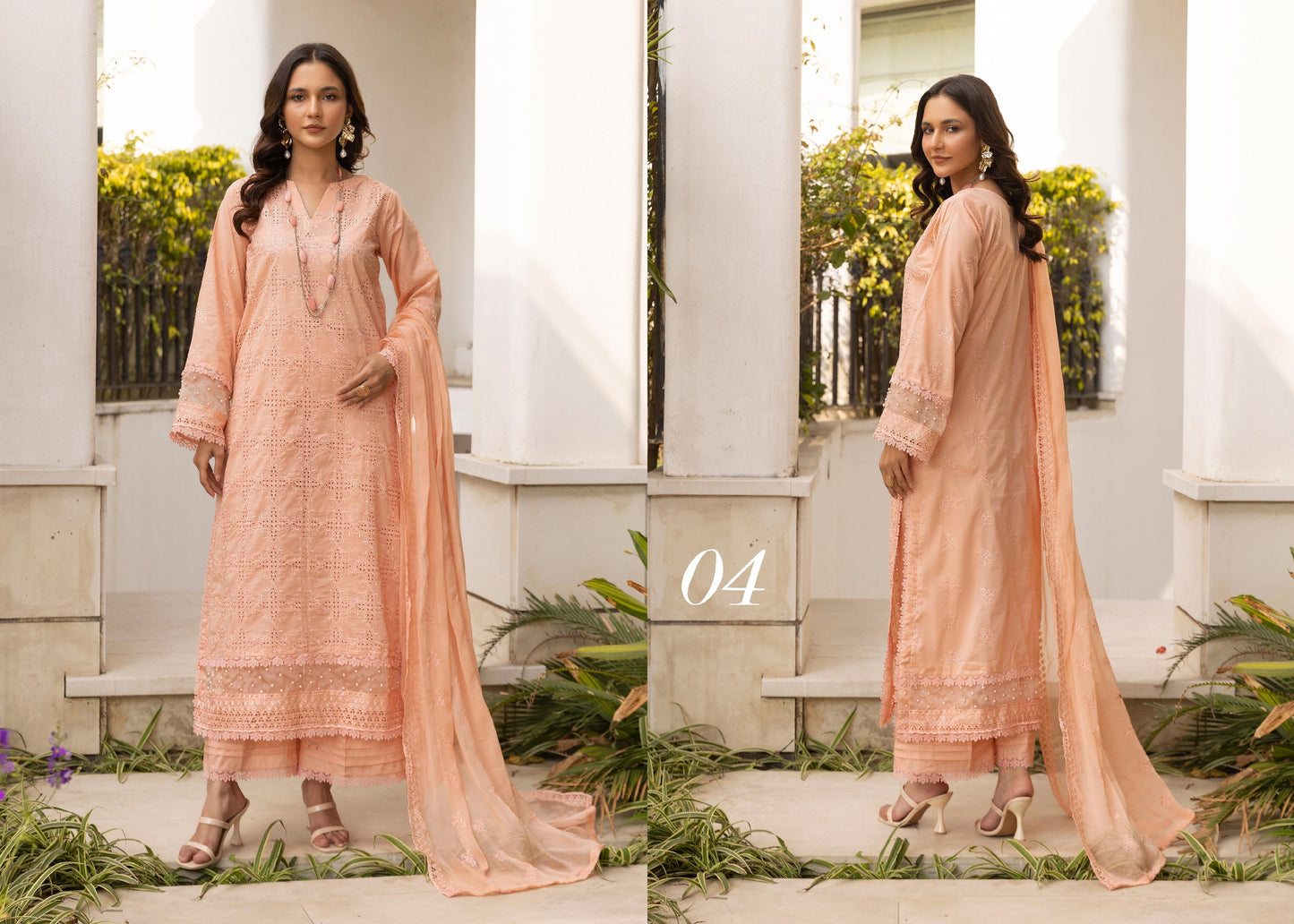 Embroidered Lawn Crinkle Dupatta