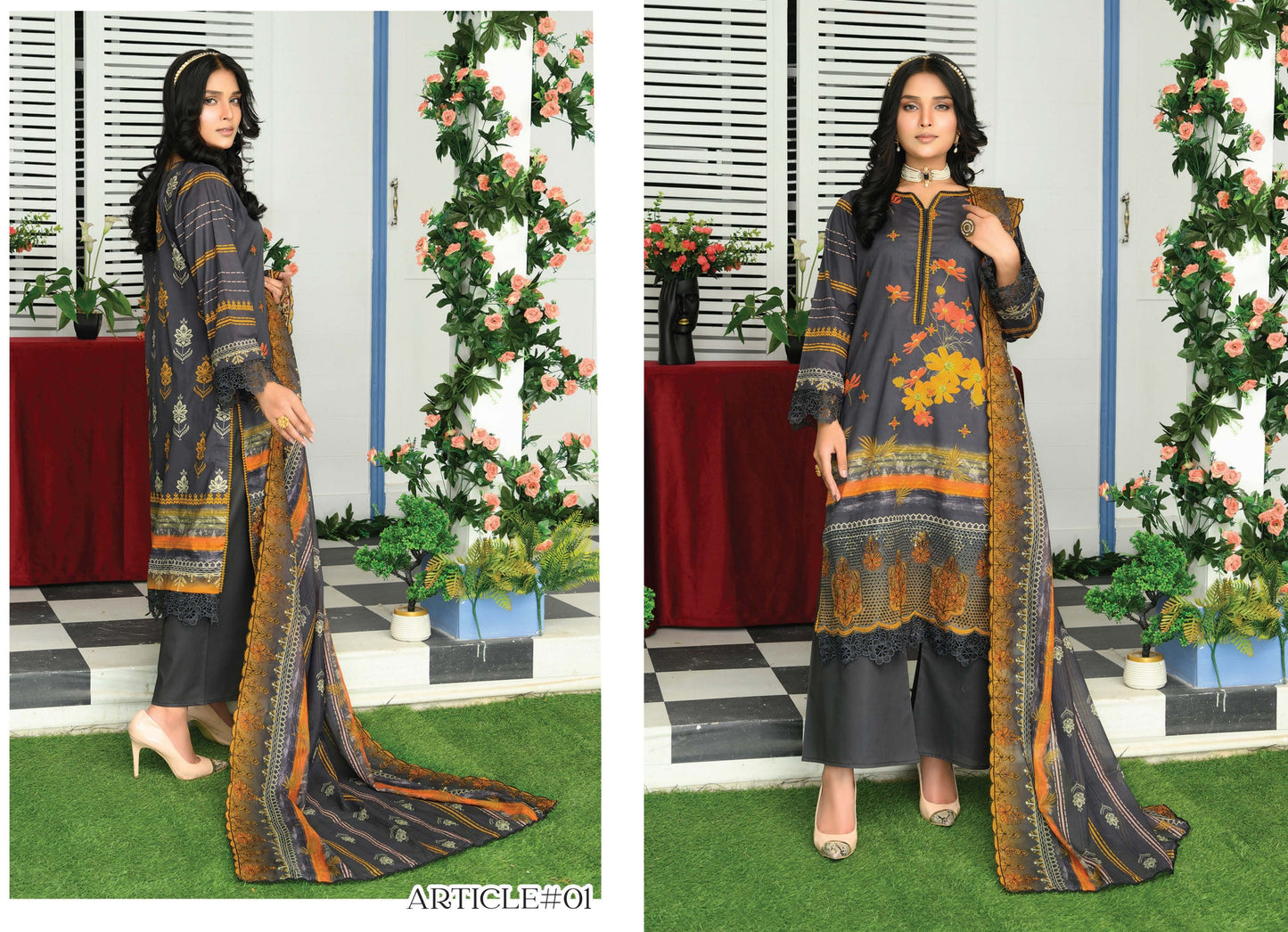 Digital Lawn
Daman Embroidered