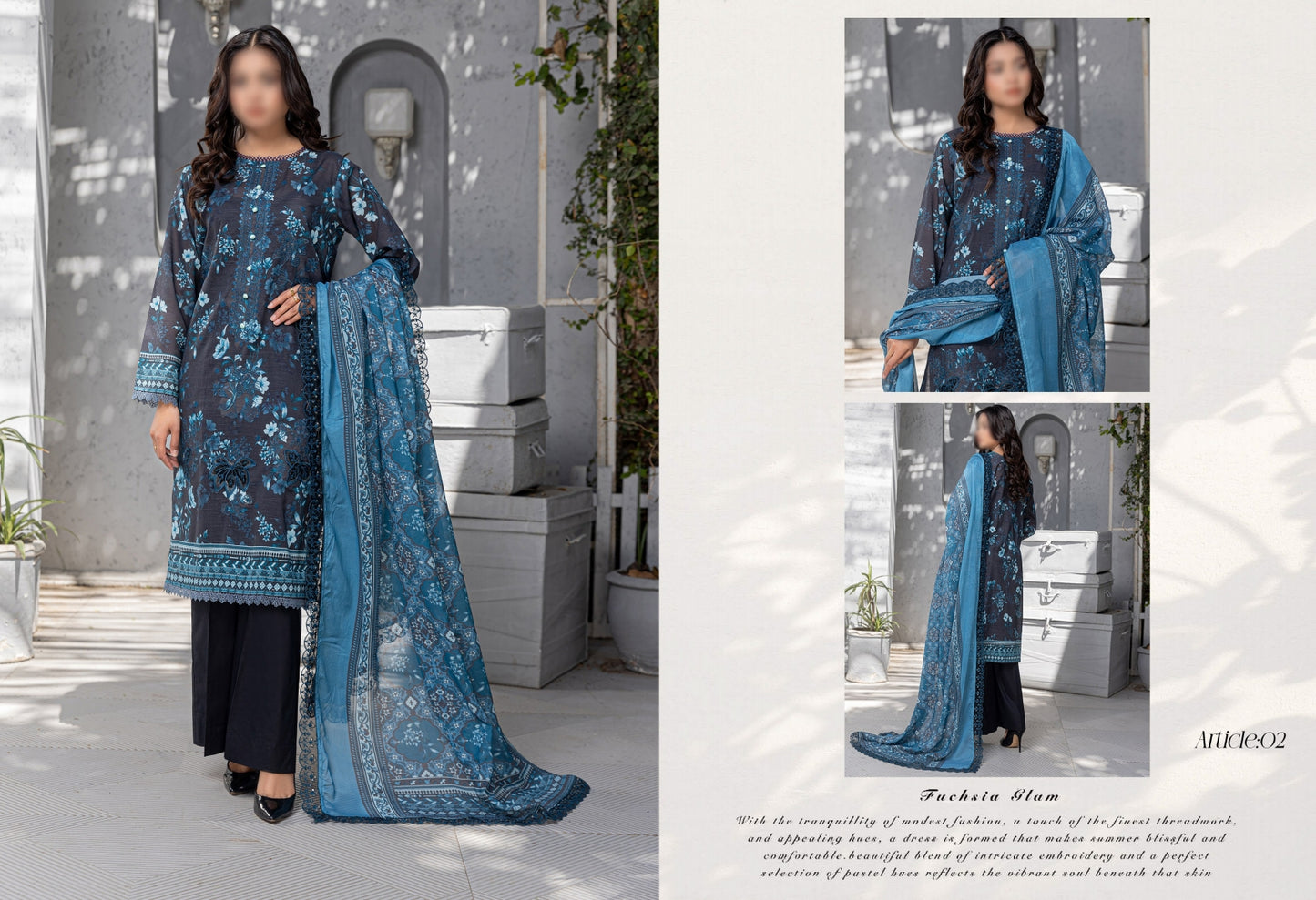 Digital Printed Slub Lawn