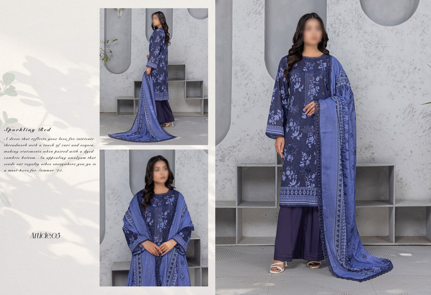 Digital Printed Slub Lawn