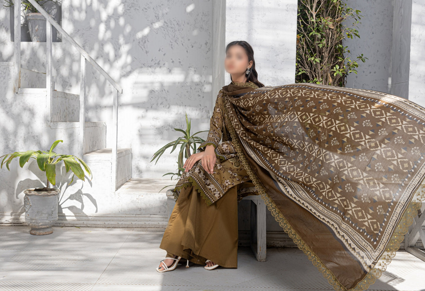 Digital Printed Slub Lawn
