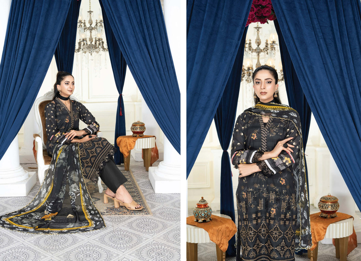 Print Daman Embroidered Lawn
