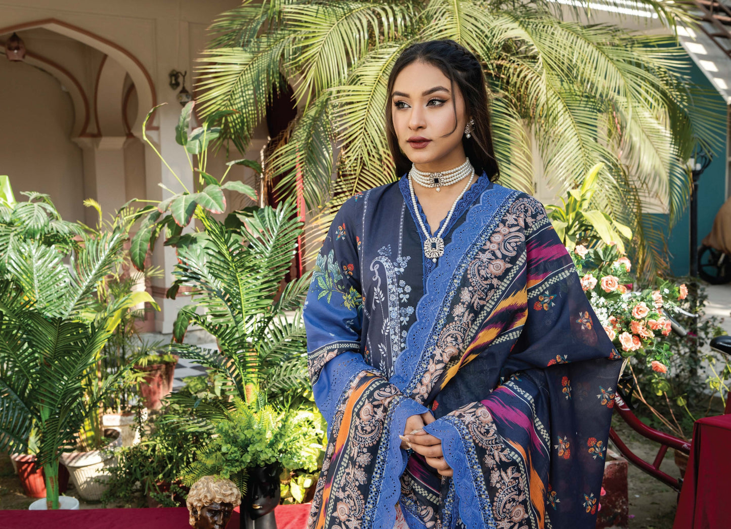 Digital print Embroidered