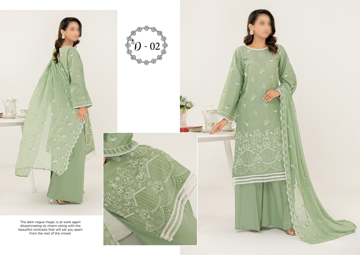 Lawn Slub Embroidered