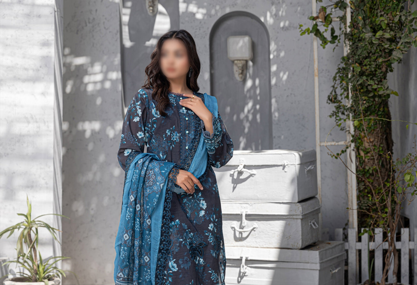 Digital Printed Slub Lawn