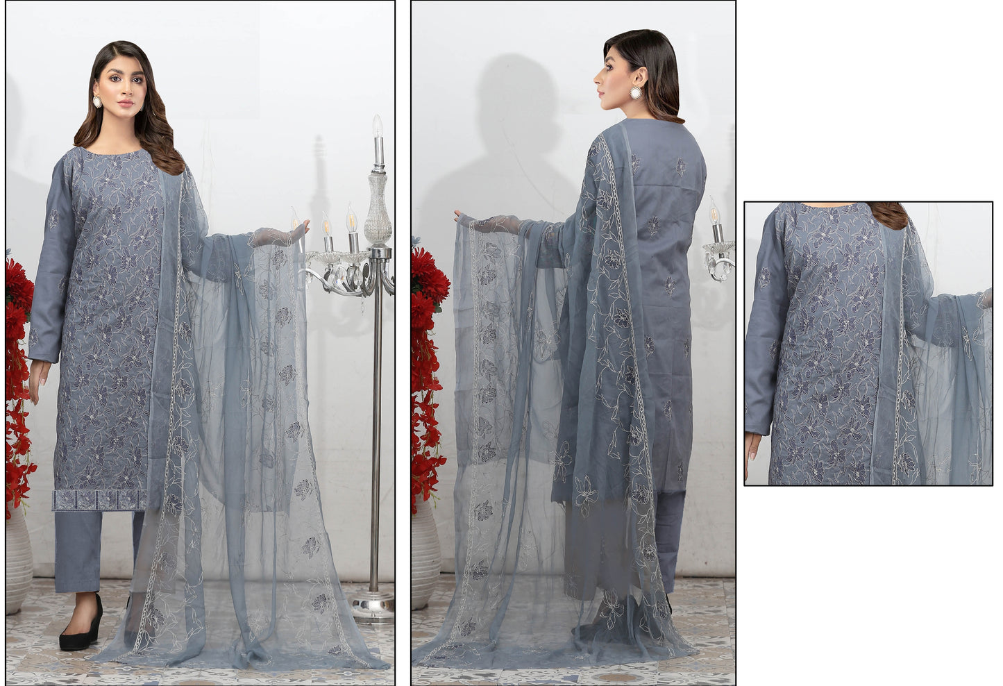 Embroidered Allover Lawn