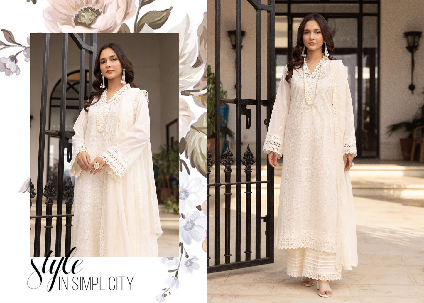 Embroidered Lawn Crinkle Dupatta