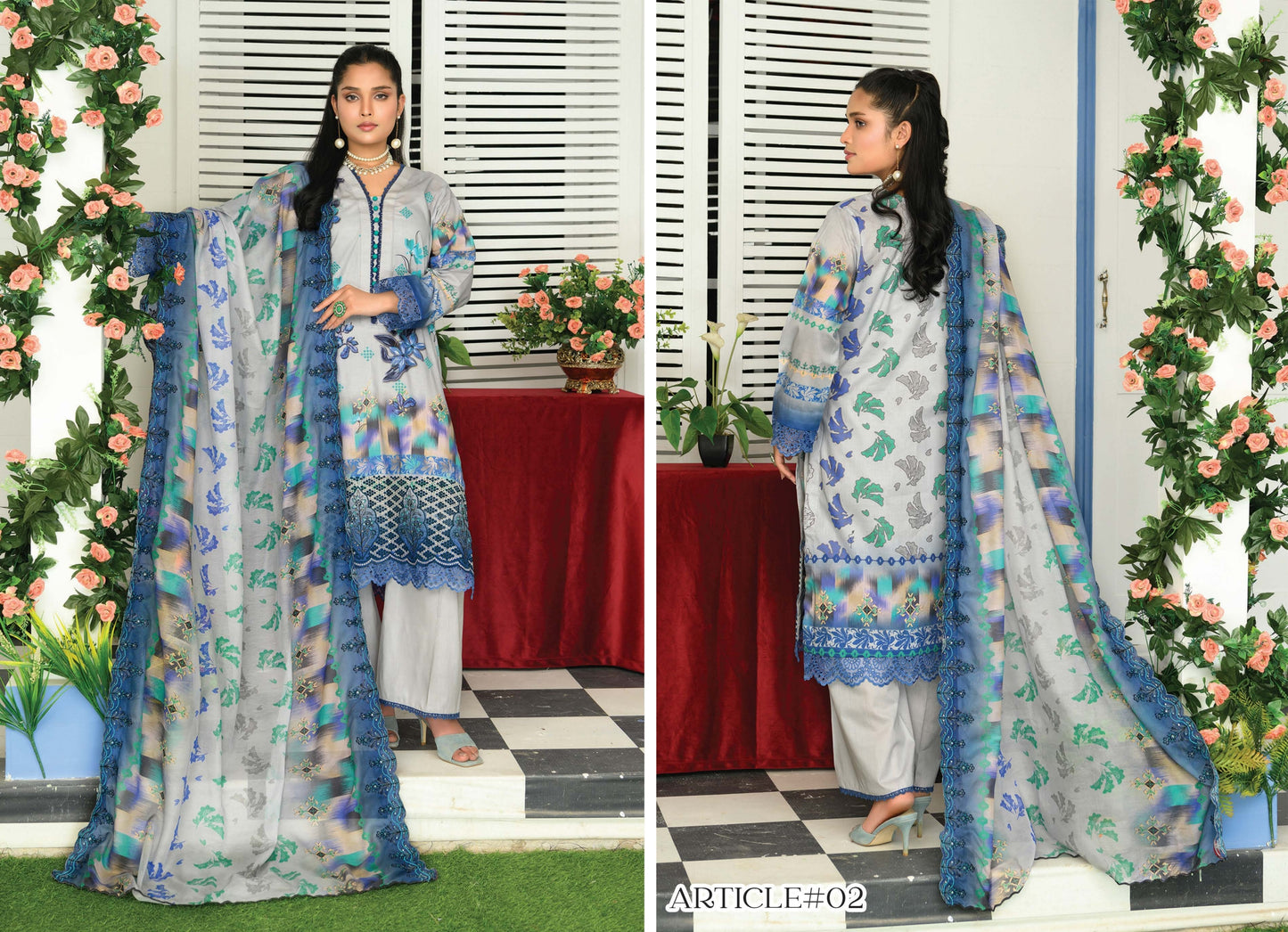 Digital Lawn
Daman Embroidered