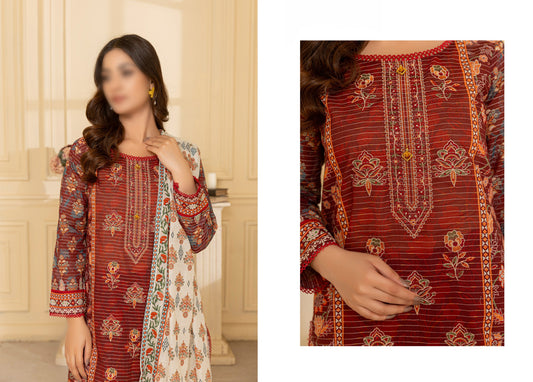 Digital Print Fancy Doriya Lawn