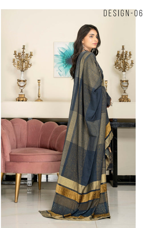 Winter Peach Zari With Fancy Shawl - Yousaf Cloth House