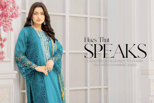 Embroidered with Chikankari Lawn