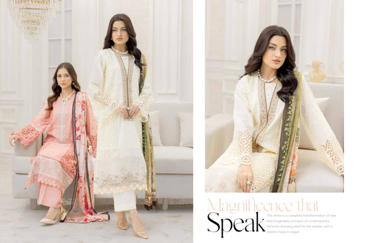 Embroidered with Chikankari Lawn
