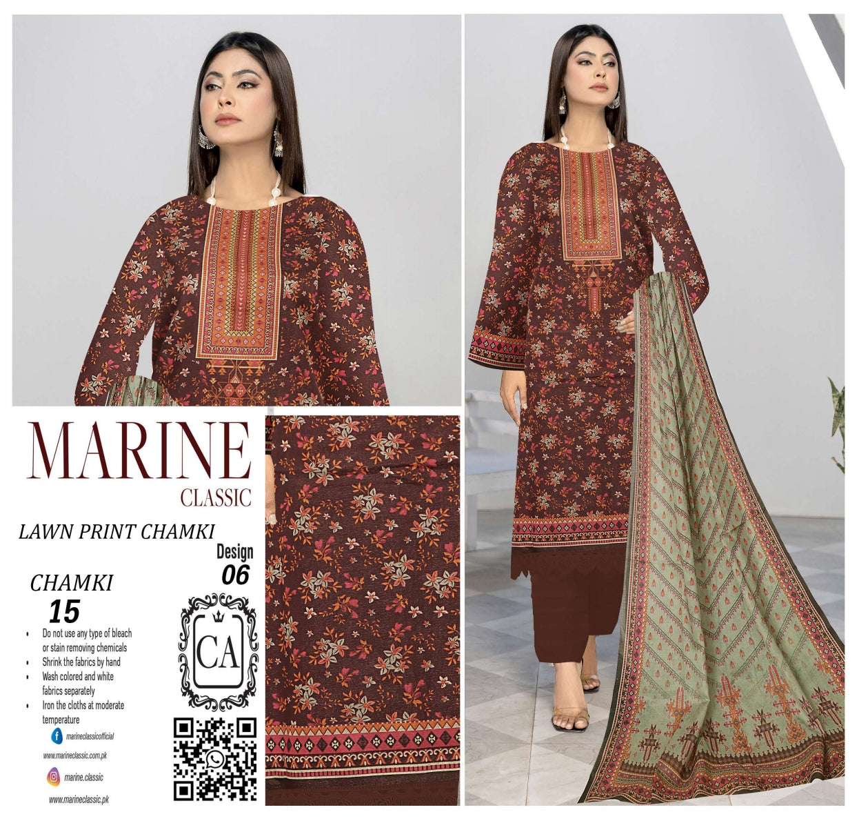 Digital Print Chamki Lawn