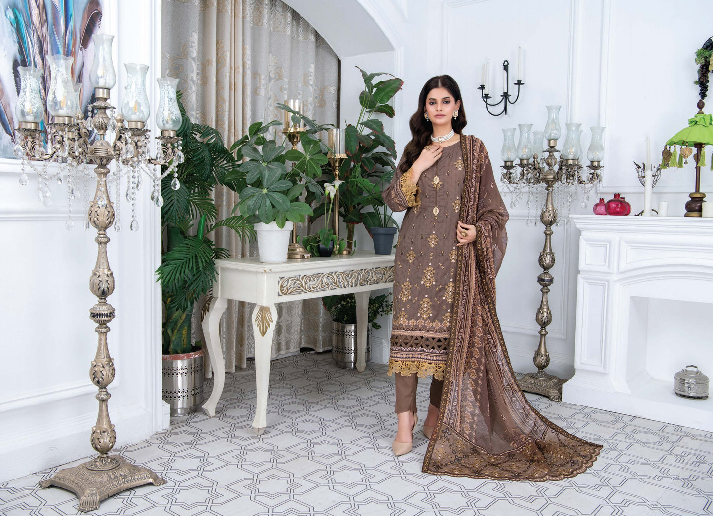 Digital & Embroidered Lawn