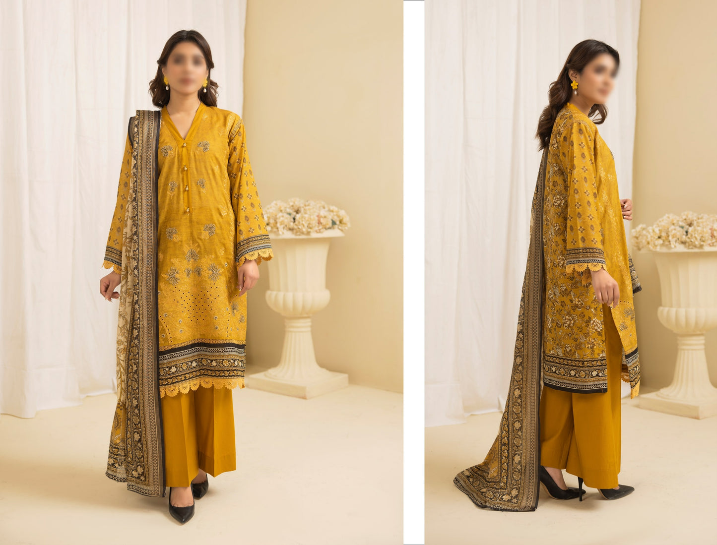 Embroidered Lawn With Voil Dupatta