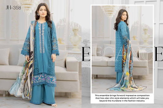 Embroidered with Chikankari Lawn
