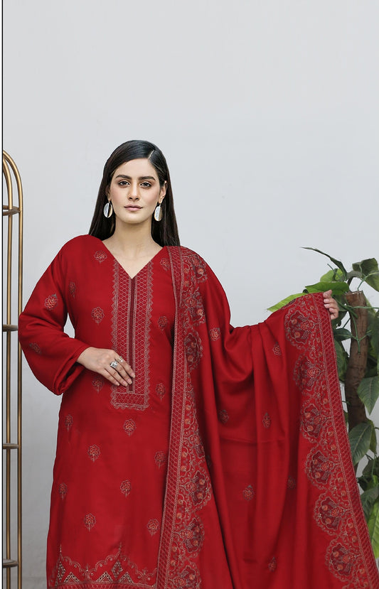 Embroidered Winter With Embroidered Shawl - Yousaf Cloth House