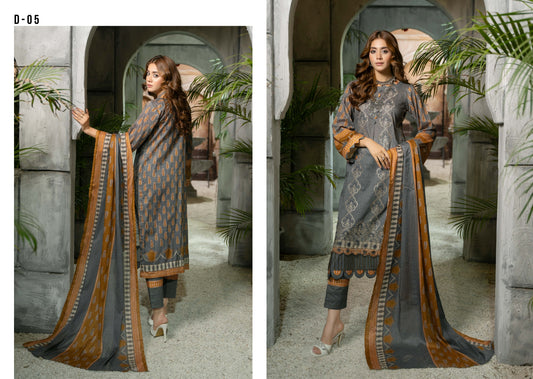 Embroidered & Print Dobby Lawn