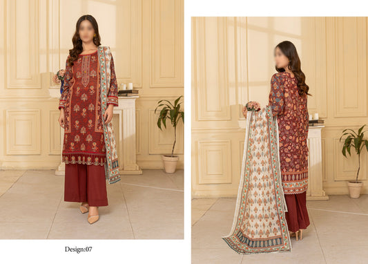 Digital Print Fancy Doriya Lawn