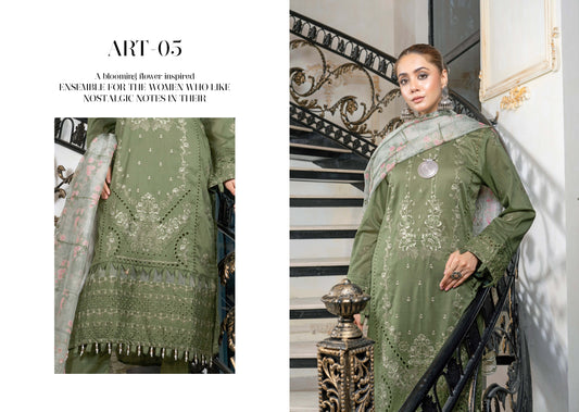 Embroidered Fancy Lawn